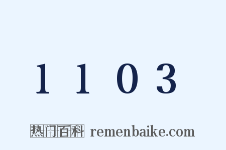 1103是什么意思的图片